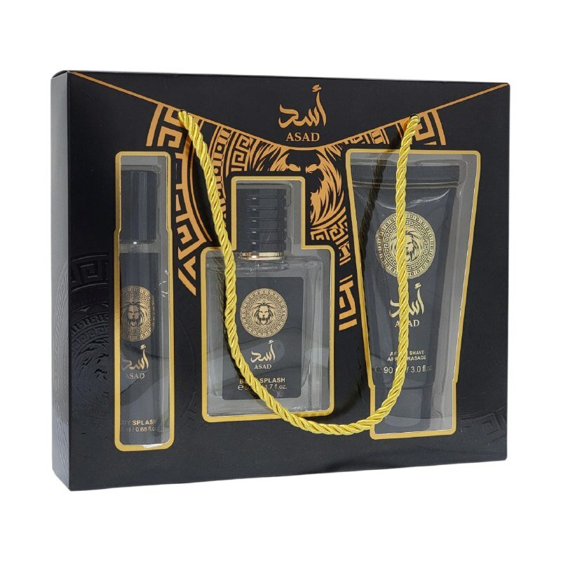 Подарочный набор "Lattafa Asad 3 в 1" для мужчин, 50мл, восточнвй аромат, мужской парфюм