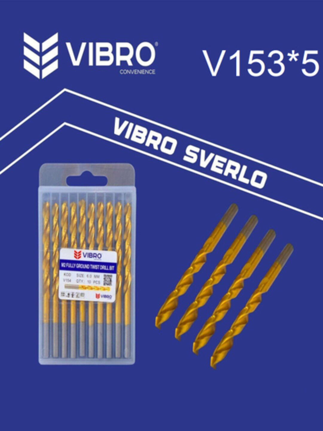 Сверло Savdo belgisi, V150, универсальное, профессиональное, из быстрорежущей стали Vibro сверло V150 10