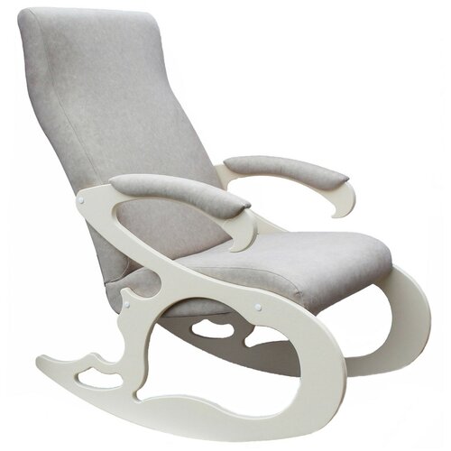 фото Кресло-качалка мебелик верона размер: 64х97 см, обивка: ткань, цвет: серый/дуб шампань