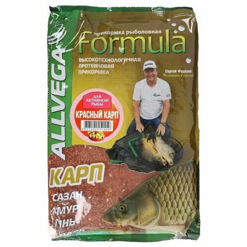 фото Прикормка formula red carp, красный карп, 900 г allvega
