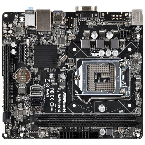 Мат плата ASRock H81M-VG4 R20 RTL LGA1150 PCI-E Dsub GbLAN SATA MicroATX 2DDR3 619000₽