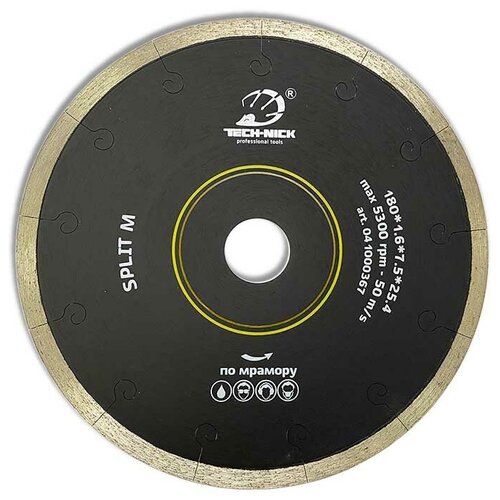 Алмазный диск Ø180x1,6x7,5x25,4 SPLIT M TECH-NICK 041000367 tech nick диск алмазный сплошной line disc 300х32 25 4 гранит 041000379