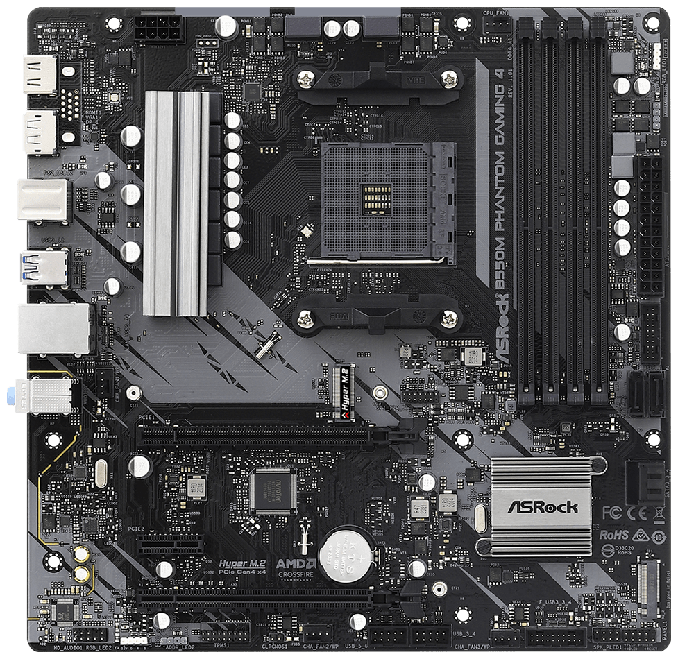 Материнская плата ASRock B550M Phantom Gaming 4