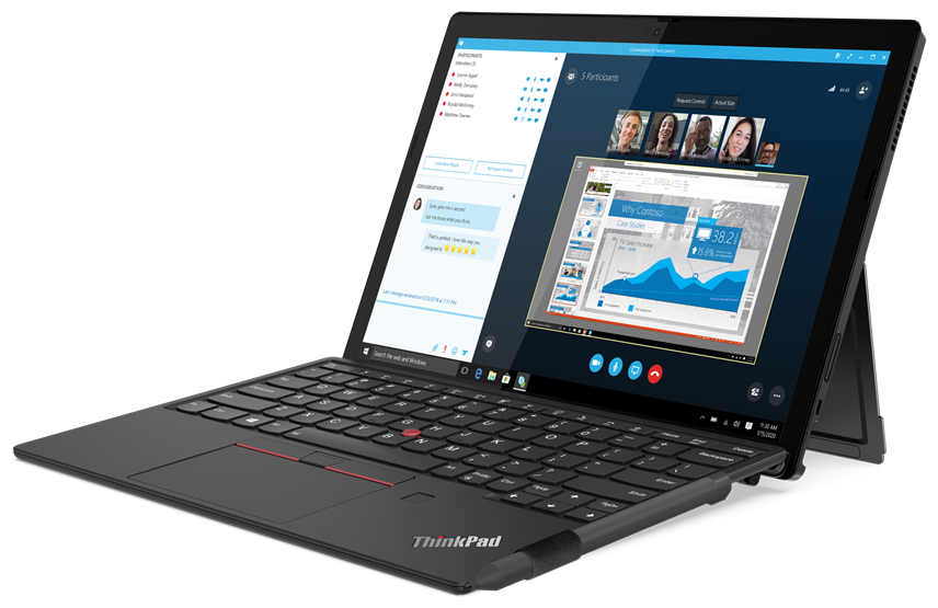 Ноутбук Lenovo ThinkPad X12 Detachable 123 FHD IPSCore i5-1130G716GB512GBIntel Iris Xe GraphicsWin 10 ProNoODDчерный 20UW0003RT
