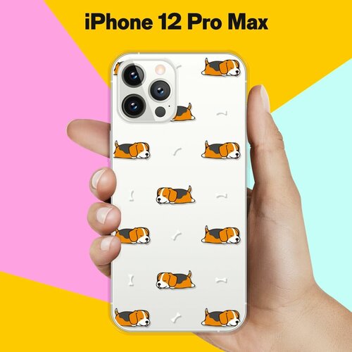 Силиконовый чехол Бигли спят на Apple iPhone 12 Pro Max