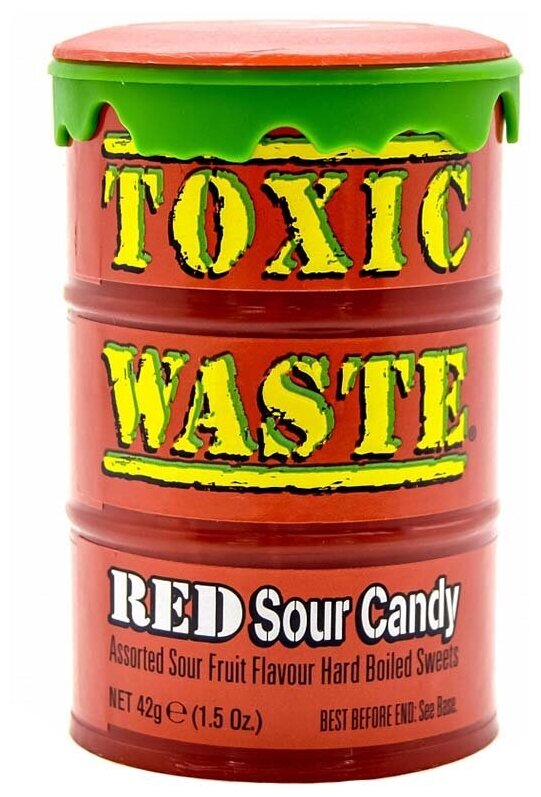 Леденцы Toxic Waste Красная банка, 42 г