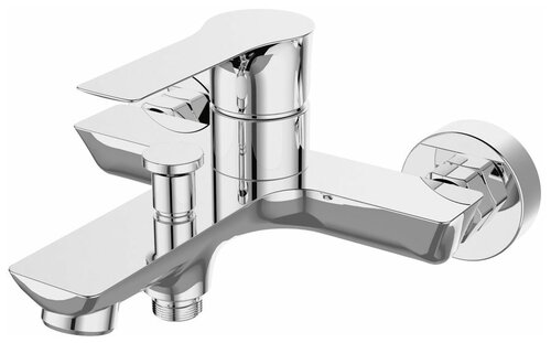 Смеситель для ванны DEVIDA, с литым корпусом-изливом и кнопочным дивертором DVS1224-14