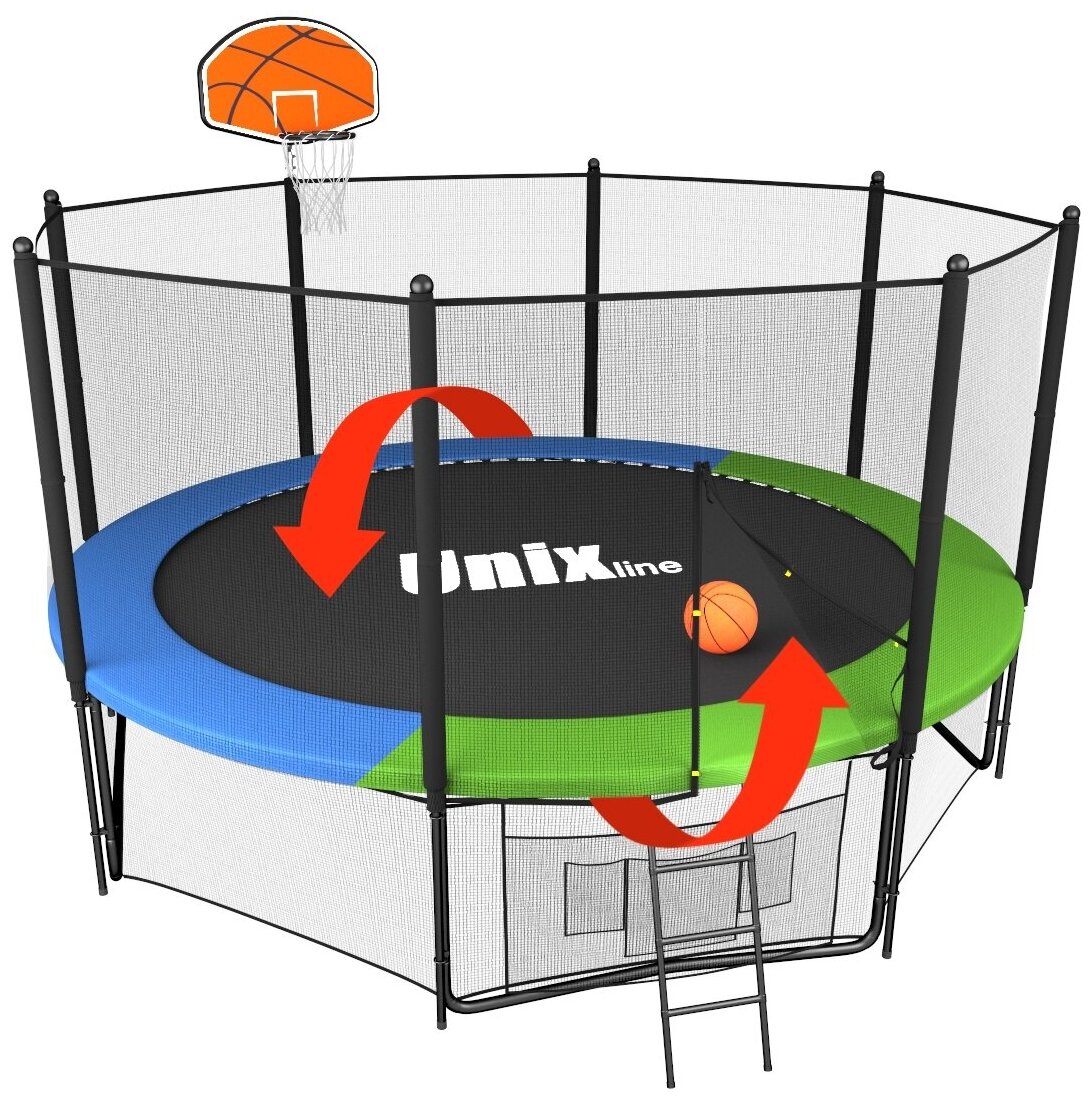 Баскетбольное кольцо для батута Unix Line Classic/Simple BASKUCL оранжевый