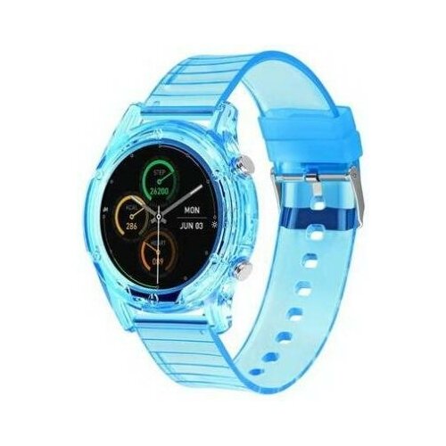 Welbe Умные часы Welbe Effect Neon 128TFT240x240200 mAhкругсиликон Цвет синий неон 232300₽