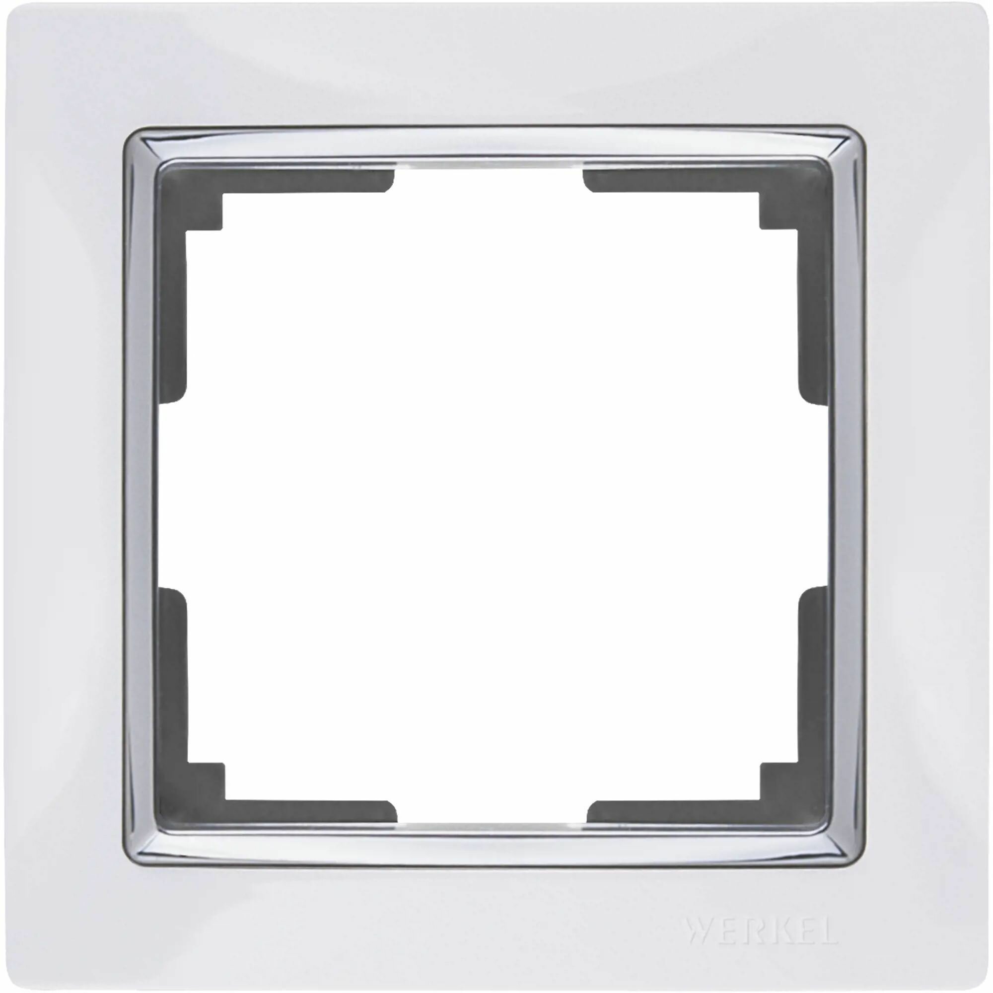 Рамка для розеток и выключателей Werkel Snabb 1 пост цвет белый/хром