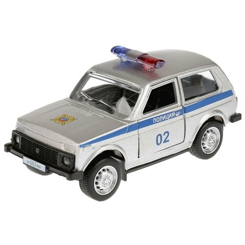 Полицейский автомобиль Play Smart Лада 2121 Полиция (6400B) 1:50, 12 см, серебристый