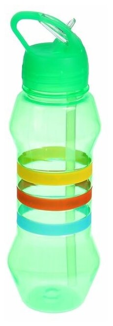 Фляжка-бутылка «Три полоски», 750 мл, зелёная
