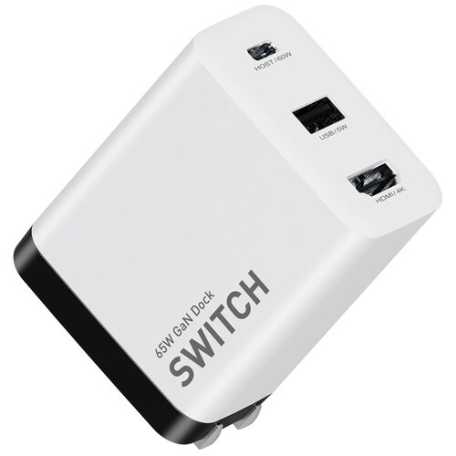 Сетевое зарядное устройство Hagibis GAN PD 65 Вт, 4K, цвет белый (TC-064W)