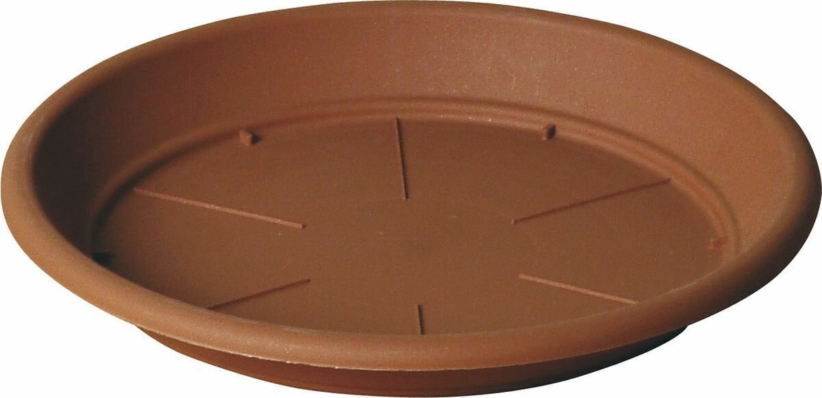 фото Поддон для горшков круглый внутренний диаметр 11,5 см, внешний 15,5 см, цвет коричневый