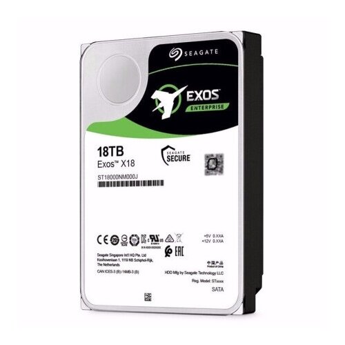 Жесткий диск Seagate 18Tb Exos X18 72К 35 SATA III SATA3 - 6Gbs ST18000NM000J 3550000₽