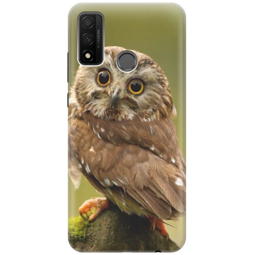 фото Cиликоновый чехол на huawei p smart 2020 / хуавей п смарт 2020 с принтом "сова на дереве" gosso