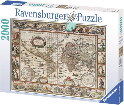 Пазл Ravensburger 2000 деталей: Карта мира 166336