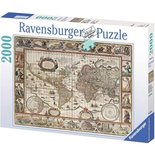 Пазл Ravensburger 2000 деталей: Карта мира 166336 пазл ravensburger 2000 деталей джунгли 168248