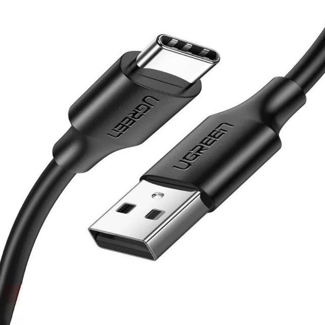 Кабель UGREEN US287 (60118) USB-A 2.0 to USB-C Cable Nickel Plating (2 метра) чёрный
