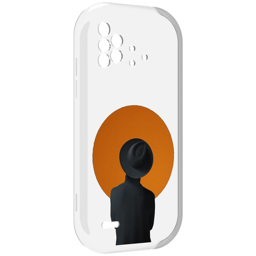 Чехол MyPads парень в шляпе в оранжевом кружке для UMIDIGI Bison X10 / X10 Pro задняя-панель-накладка-бампер чехол mypads парень в шляпе в оранжевом кружке для google pixel 7 pro задняя панель накладка бампер