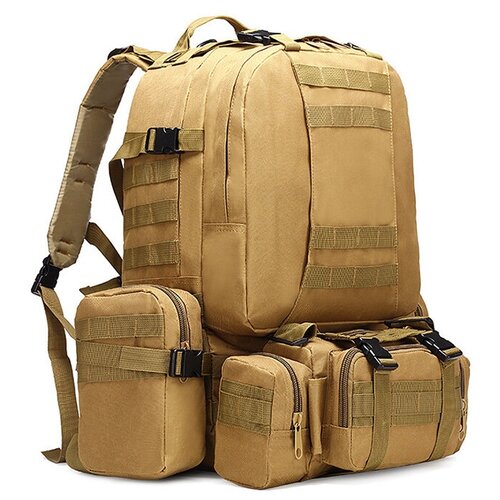 Тактический военный армейский рюкзак спортивный для горных видов спорта туризма кемпинга альпинизма путешествий 50л 002 песочный