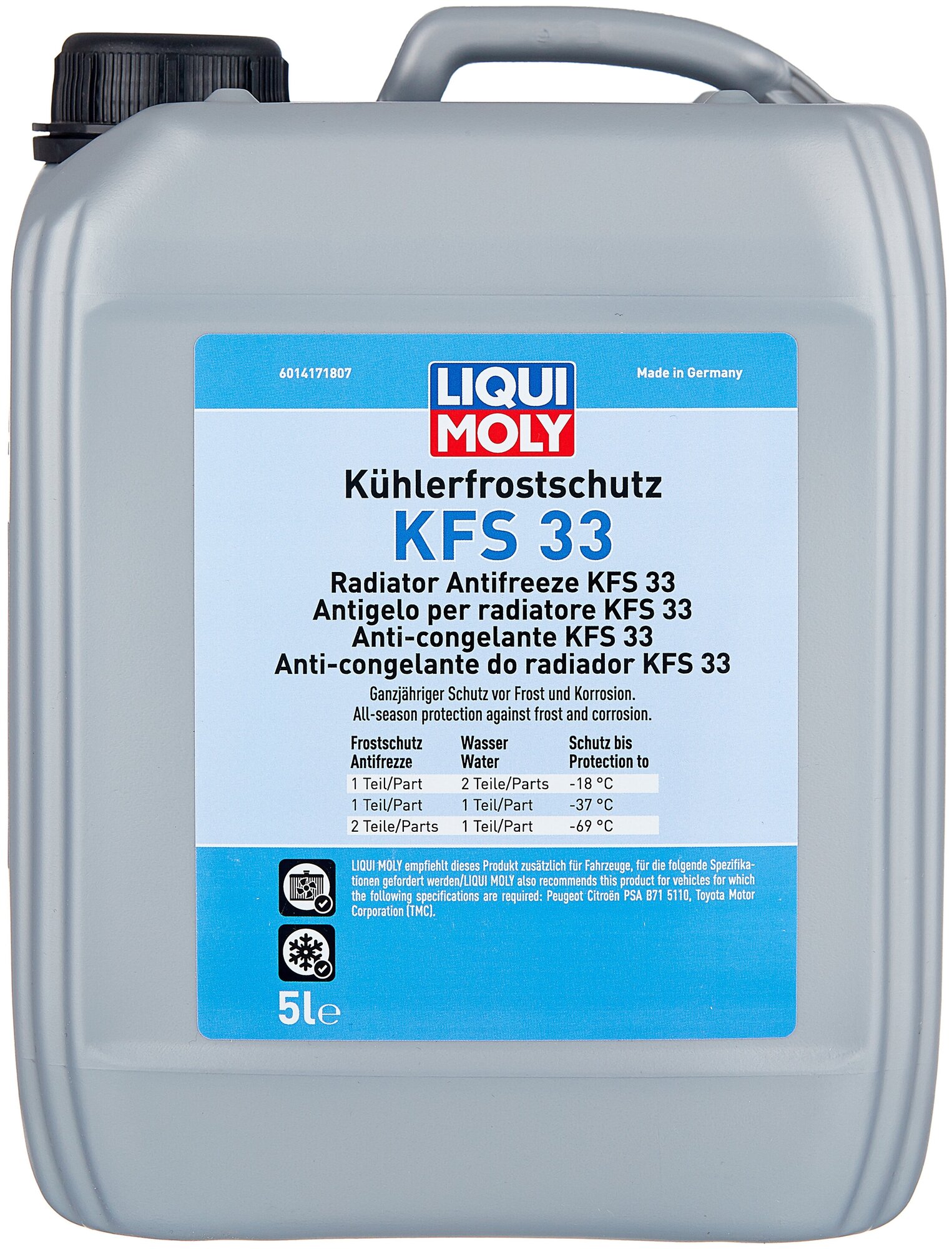 21131 Kuhlerfrostschutz KFS 33 — Антифриз-концентрат 5 л.