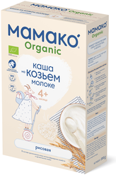 Каша МАМАКО ORGANIC молочная рисовая на козьем молоке, с 4 месяцев, 200 г