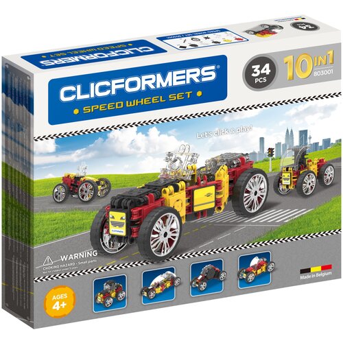 Конструктор CLICFORMERS 803001 Speed Wheel Set, 34 дет.