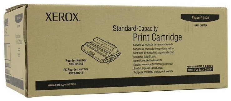Картридж лазерный XEROX (106R01245) Phaser 3428, ресурс 4000 стр.