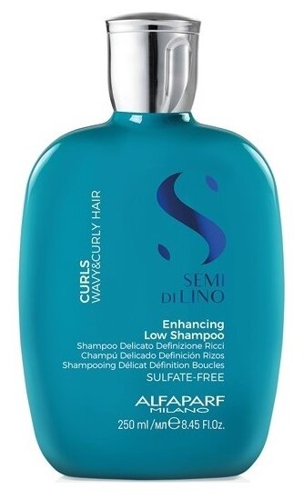 Alfaparf Milano шампунь Semi Di Lino Curls Enhancing Low Shampoo для волос, 250 мл