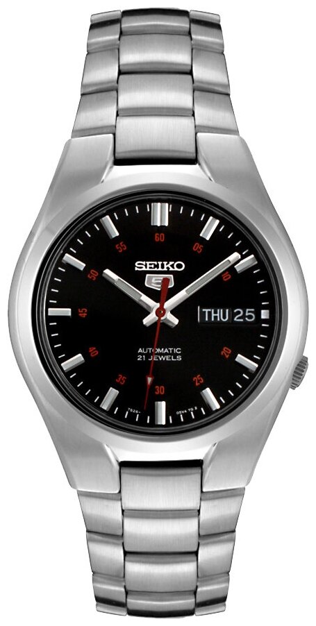 Наручные часы SEIKO SEIKO 5, черный, серебряный