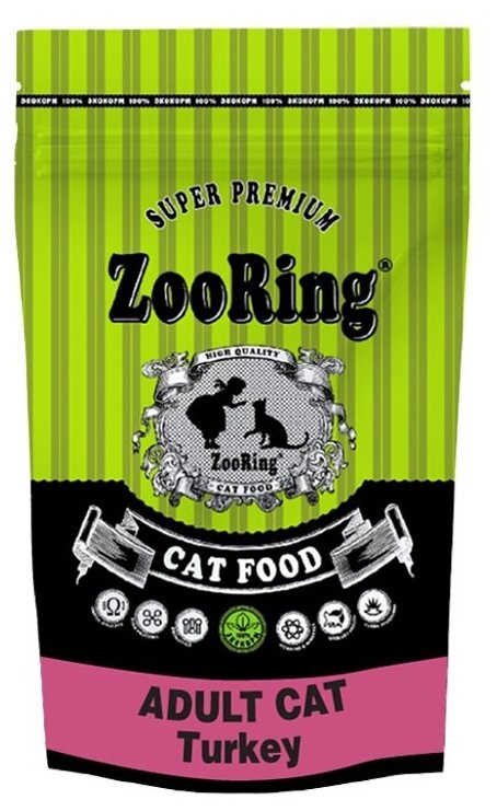 Сухой корм для кошек ZooRing с индейкой