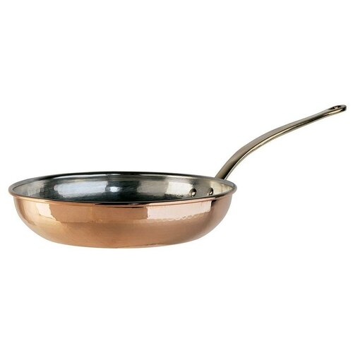 фото Ruffoni медная сковорода, диаметр 28 см, высота 6 см, медь/олово, с бронзовой декорированной ручкой 3106-28 ruffoni historia decor