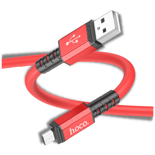 Кабель Micro USB HOCO X85 1м, 2.4A Red кабель micro usb hoco x85 1м 2 4a red