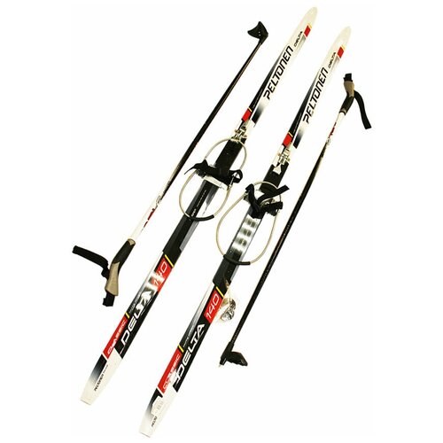 фото Лыжный комплект с кабельным креплением (лыжи, палки, крепления) 130 stc степ, peltonen delta black/red/white