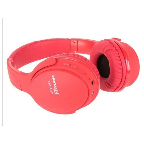 Наушники ELTRONIC 4466 беспроводные полноразмерные BT microSD FM микрофон AUXкрасные 105100₽