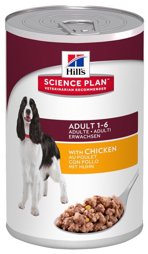 Влажный корм Hill's Science Plan для взрослых собак, курица, 370г - фото №2