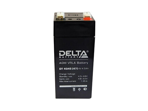 Аккумулятор 4V - 4,5 А/ч "Delta DT" (47*47*101/105) (DT 4045/47)
