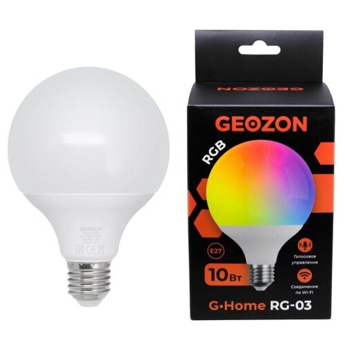 Умная светодиодная финаментная лампа, GEOZON RG-03 white WiFi, 10W, E27