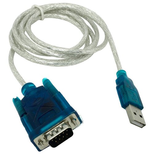 Кабель VCOM USB - DB9 (VUS7050), 1.2 м, прозрачный кабель vcom usb am to com vus7050