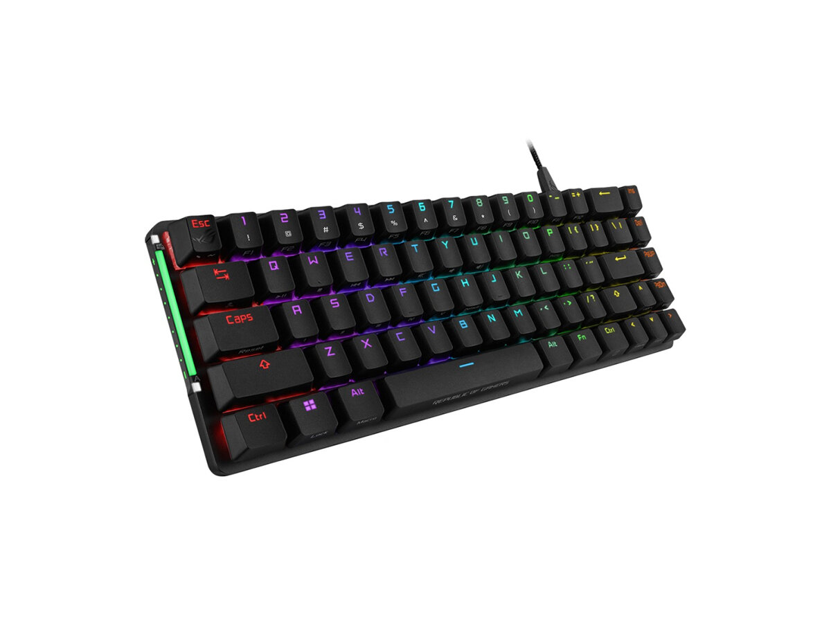 Клавиатура проводная механическая ASUS ROG Falchion Ace (ROG NX Red), USB-C, RGB, Черный, 90MP0346-BKRA00 - фото №2