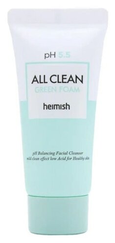 Слабокислотная пенка для умывания с нейтральным Ph Heimish All Clean Green Foam, 30 мл