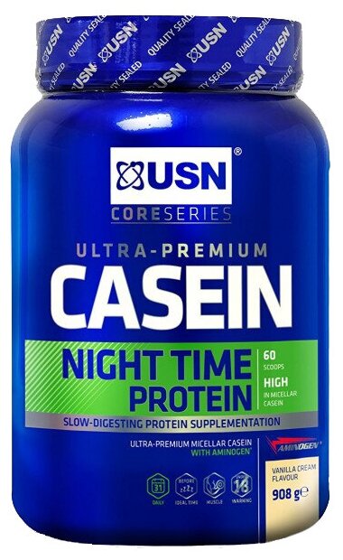 Протеин USN Casein, 908 гр., ваниль