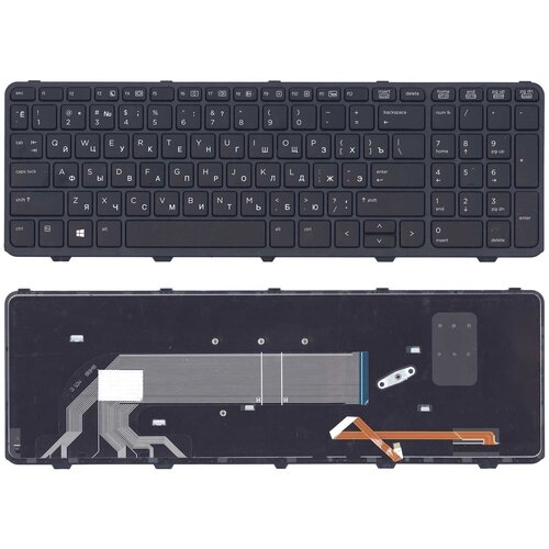 Клавиатура keyboard 904ZA07L0R для ноутбука HP ProBook 450 G0 G1 G2 455 G1 G2 470 G0 G1 черная с рамкой с подсветкой 1709₽