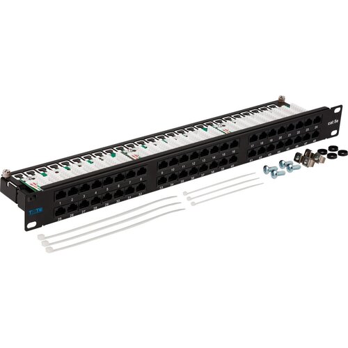 патч панель twt pp50tel12 1 шт Патч-панель Lanmaster TWT-PP48/1U-U5E 19 1U 48xRJ45 кат.5e UTP