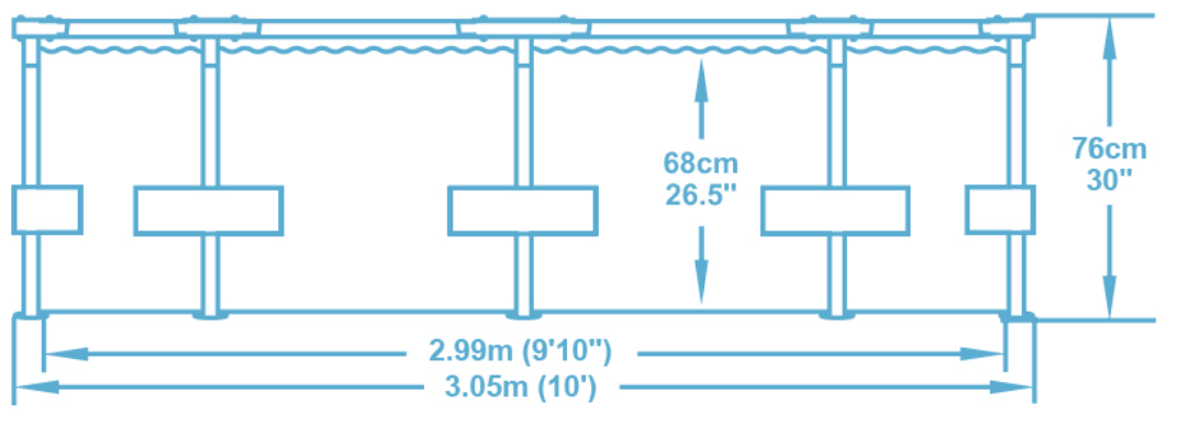 Каркасный бассейн Bestway Steel Pro 305x76 см 56677 - фотография № 2