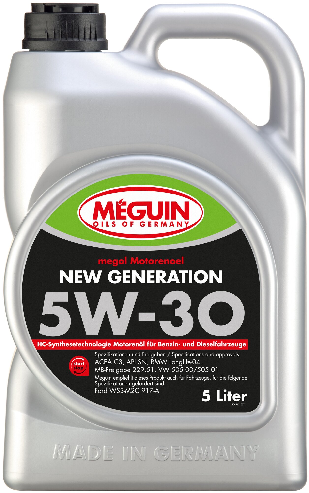 Meguin Нс-Синт.мот.масло Megol Motorenoel New Generation 5W-30 Sm/Cf A3/B3/C3(5Л)