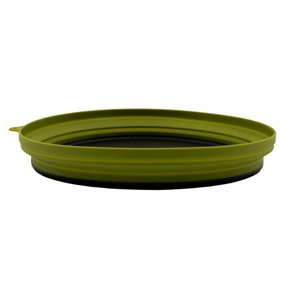 Тарелка Tramp силикон с пласт дном 25,5х25,5х4 Olive