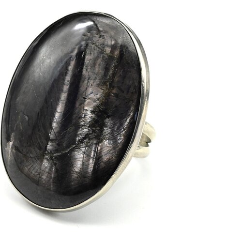 Кольцо Радуга Камня, гиперстен, размер 18.5, черный подвеска радуга камня гиперстен черный