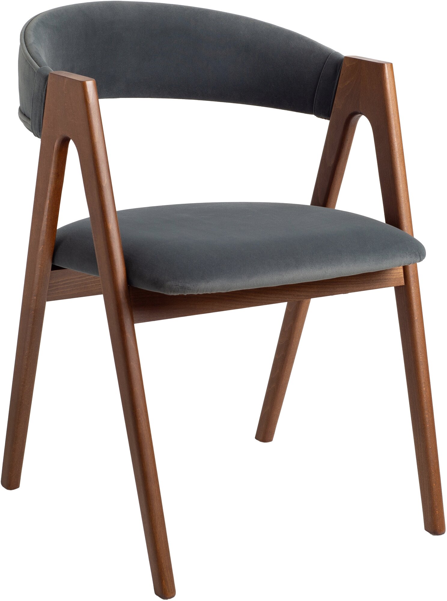 Стул-кресло кухонный мягкий Карпи (серый)